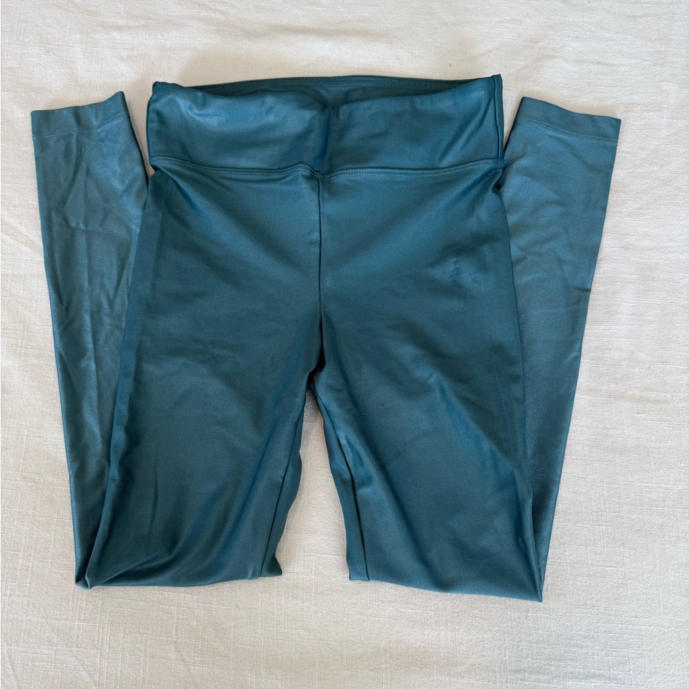Koral lustrous high rise leggings in deep teal. Full length. Size small.